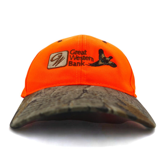 Great Western Bank 6パネルキャップ ハンティングキャップ ONE オレンジ リアルツリーカモ ポリエステル