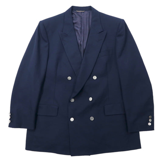 Christian Dior MONSIEUR USA製 ダブル テーラードジャケット L ネイビー ウール ギャバジン オールド