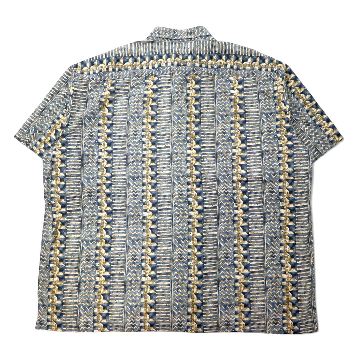 pierre cardin 90年代 レトロ 総柄 半袖シャツ アロハシャツ 3XLT グレー コットン ビッグサイズ
