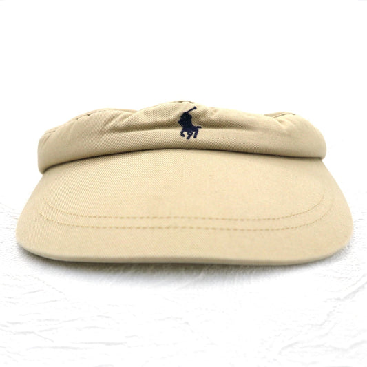 Polo by Ralph Lauren 90年代 サンバイザー キャップ FREE ベージュ スモールポニー刺繍