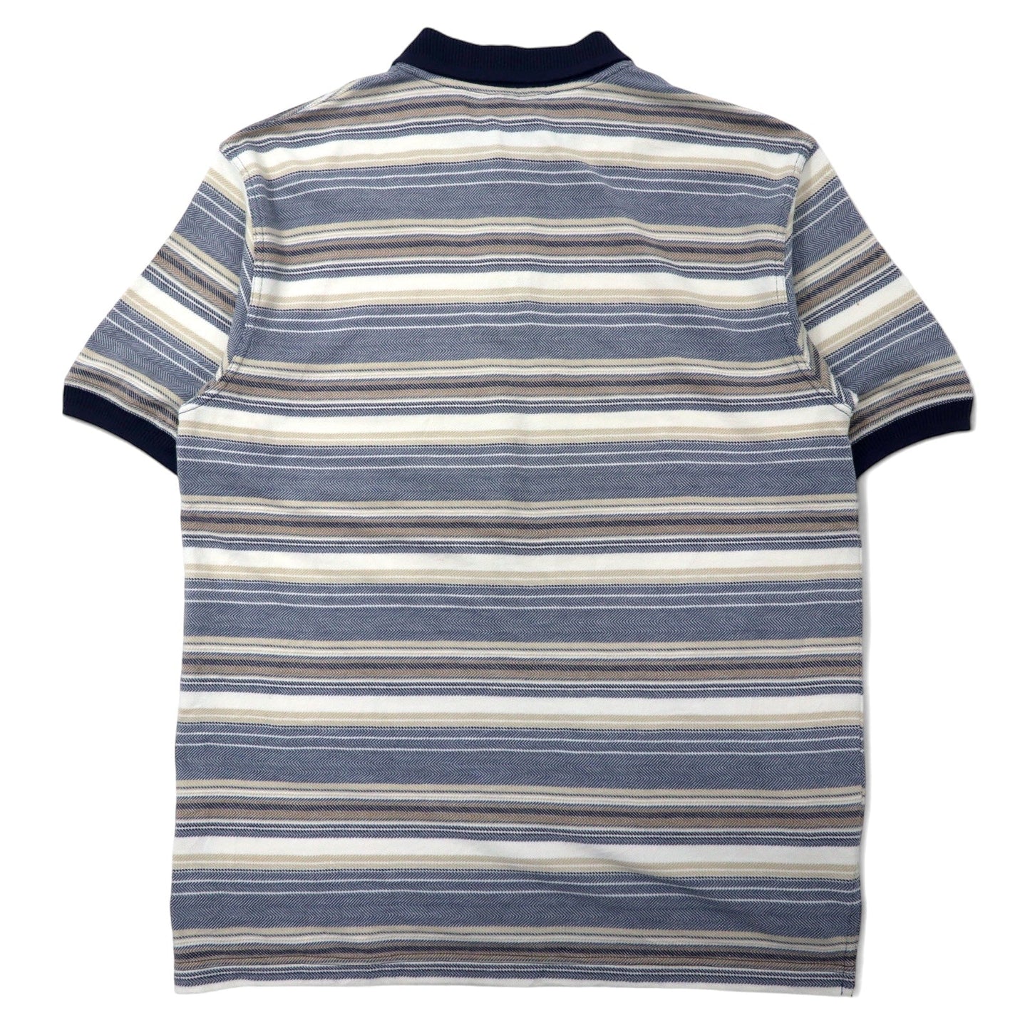 Lee SPORT 90年代 ボーダー ポロシャツ L ブルー マルチカラー コットン