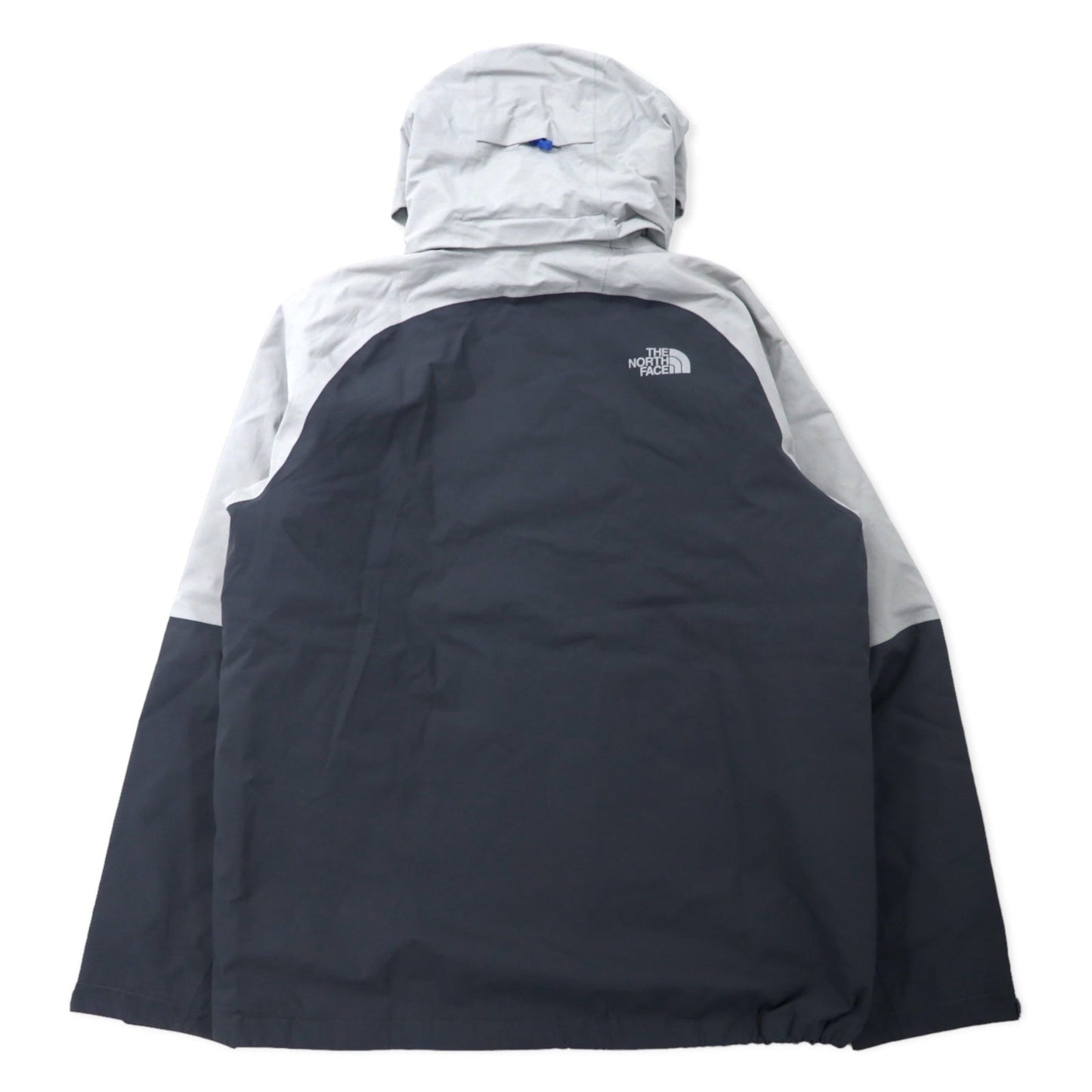 THE NORTH FACE マウンテンパーカー M グレー ポリエステル 防水 透湿 Hyvent ロゴプリント フード着脱式