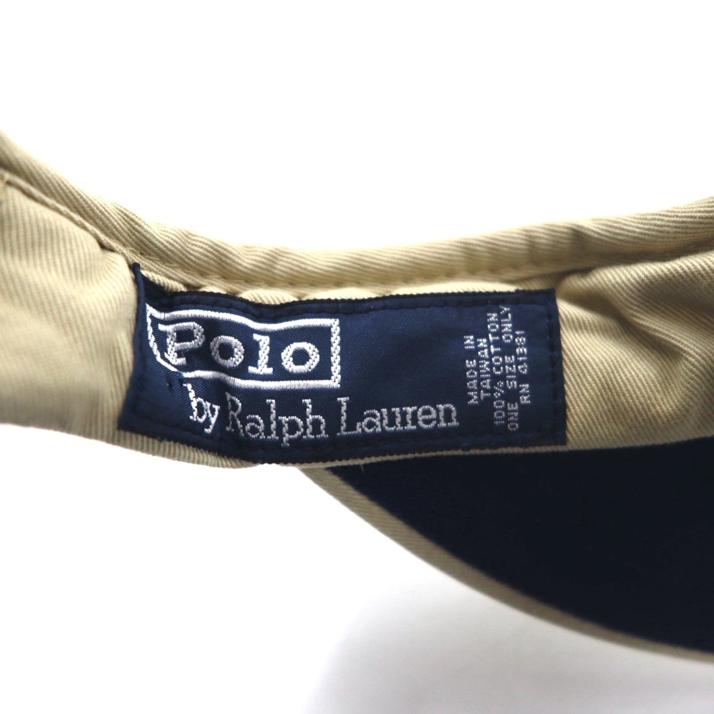Polo by Ralph Lauren 90年代 サンバイザー キャップ FREE ベージュ スモールポニー刺繍