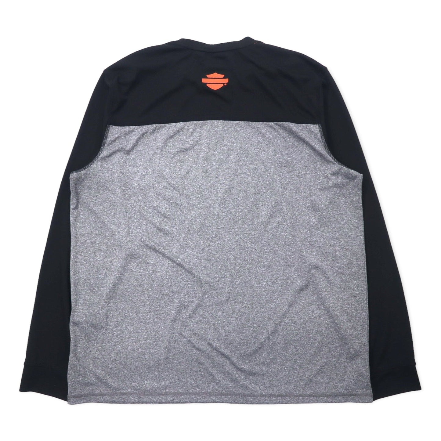 HARLEY DAVIDSON パフォーマンス ロングスリーブ Tシャツ ロンT XL グレー ポリエステル ロゴプリント