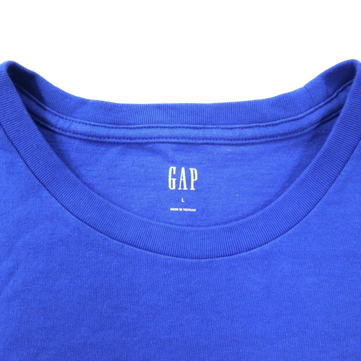 GAP ロゴプリント Tシャツ L ブルー コットン GRADIENT LOGO CRISP ROYAL BL TEE 579588-03