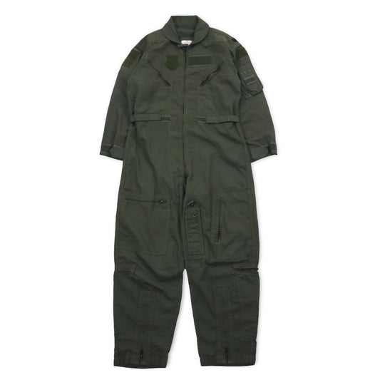 US ARMY 米軍 CWU-27P COVERALLS FLYERS フライトスーツ オールインワン ツナギ L カーキ アラミド 難燃 ミリタリー 8415-01-043-8386 BROOMFIELD,Co.