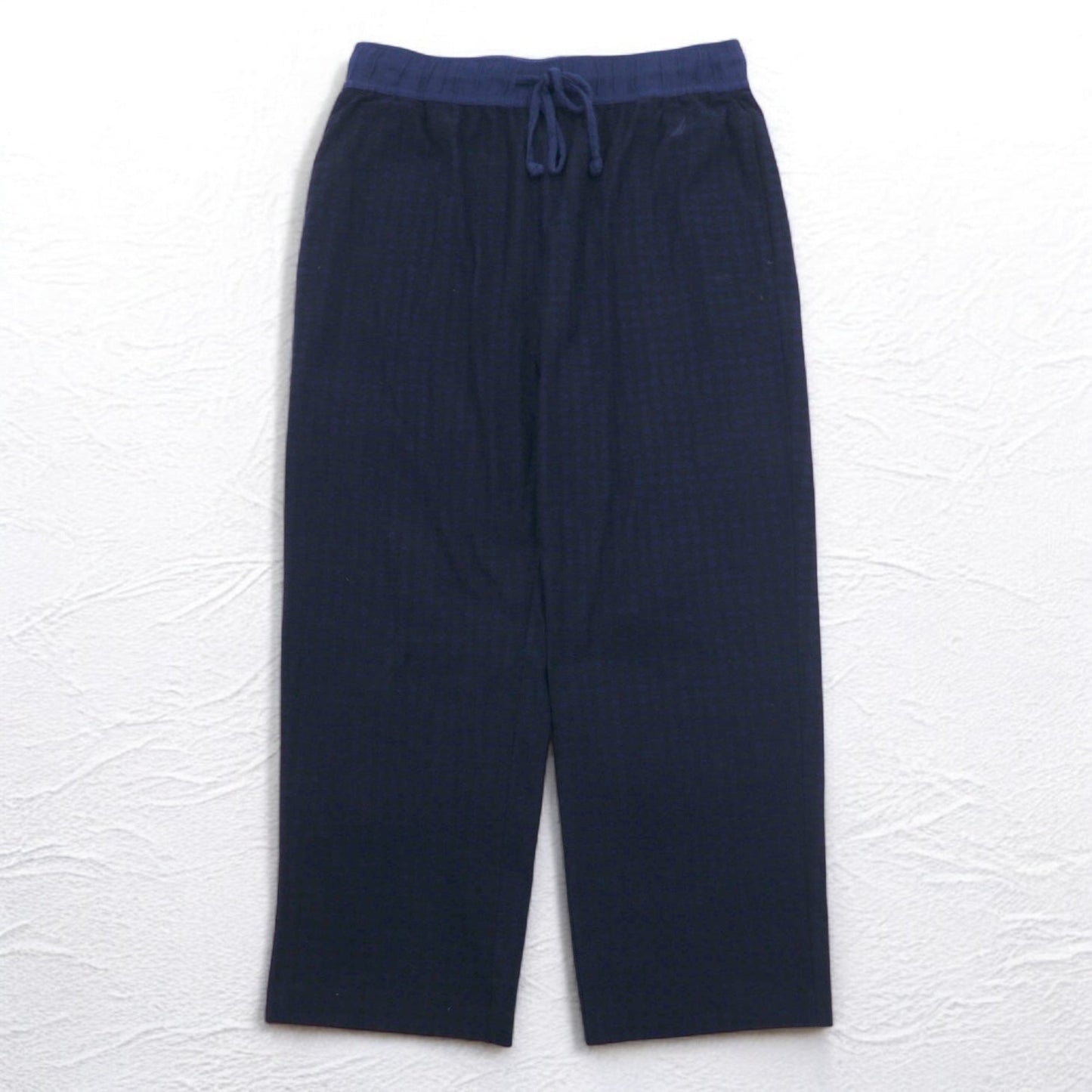 NAUTICA パジャマパンツ イージーパンツ M ネイビー チェック ポリエステル