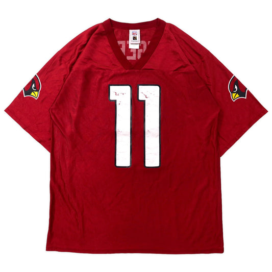 NFL PLAYERS ゲームシャツ M レッド ポリエステル Arizona Cardinals ナンバリング FITZGERALD