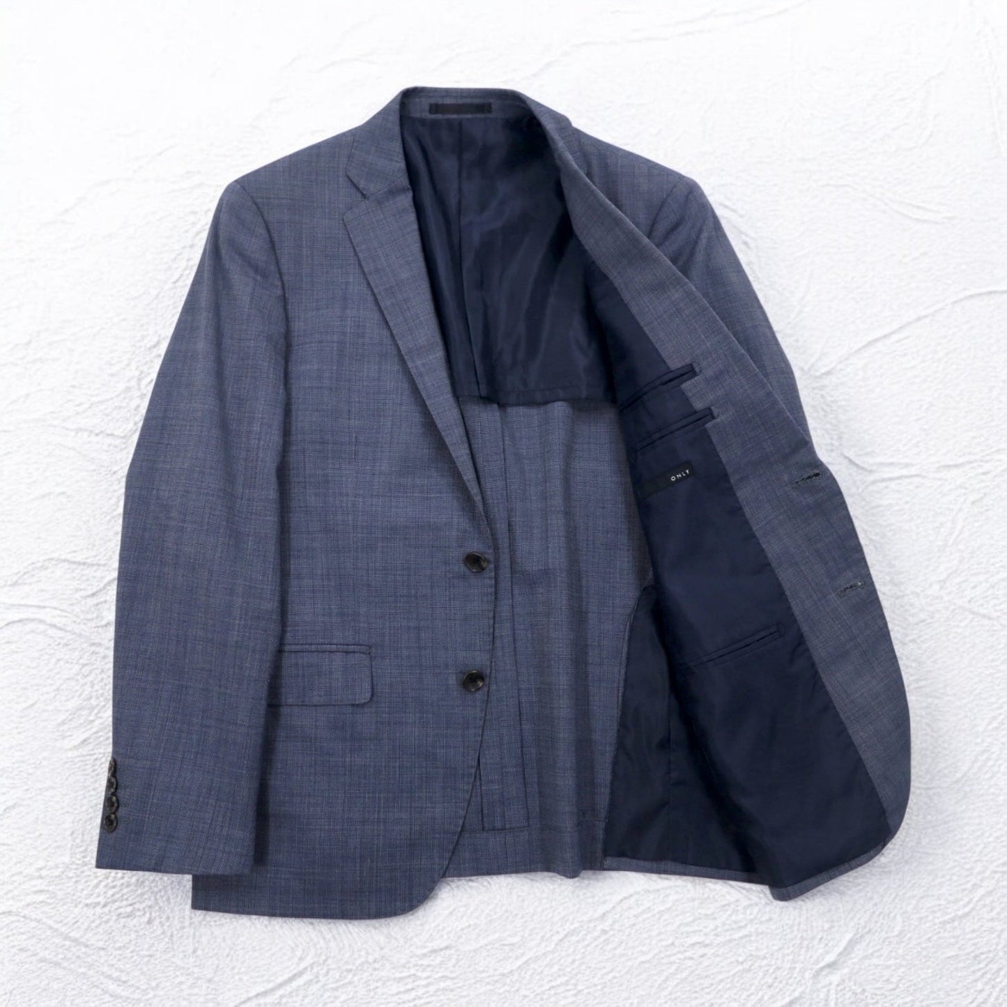 ONLY 2B スーツ セットアップ S ブルー ウール ポリエステル