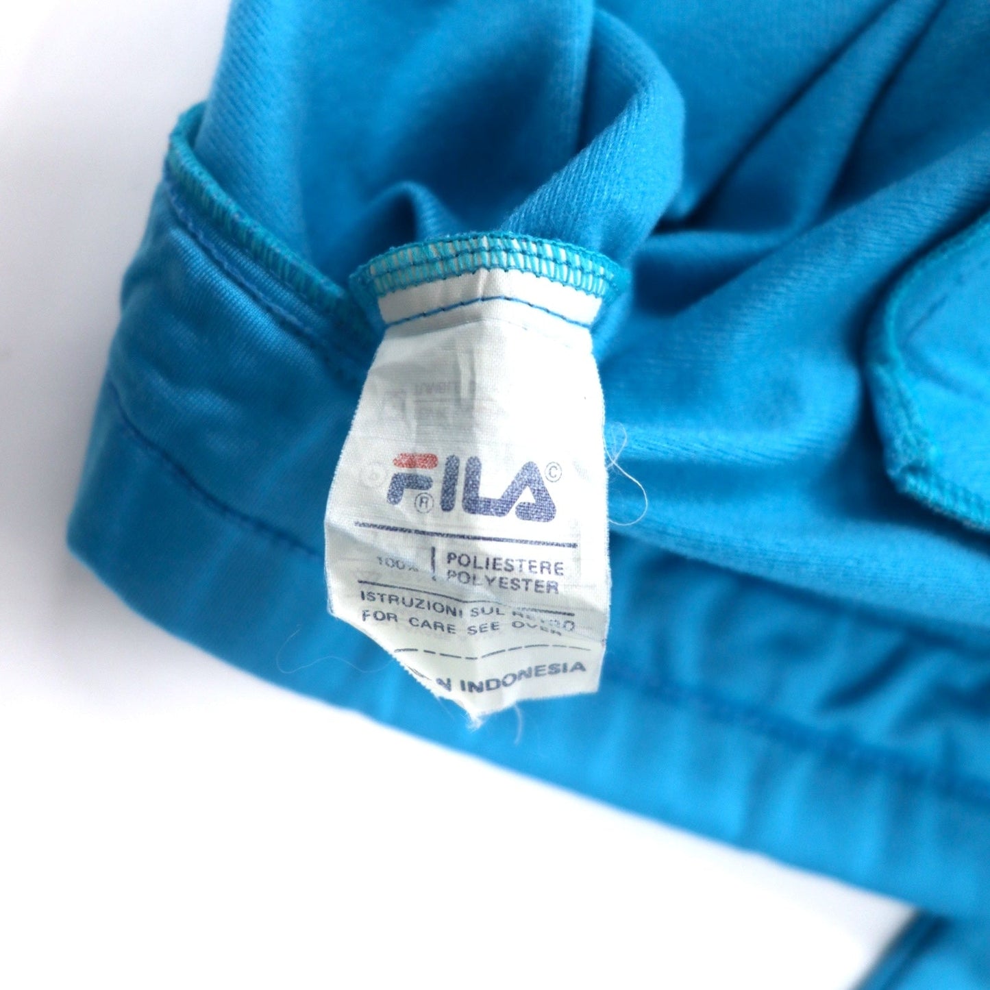 FILA 90年代 トラックジャケット ジャージ XL ブルー カラーブロック ポリエステル ロゴ刺繍