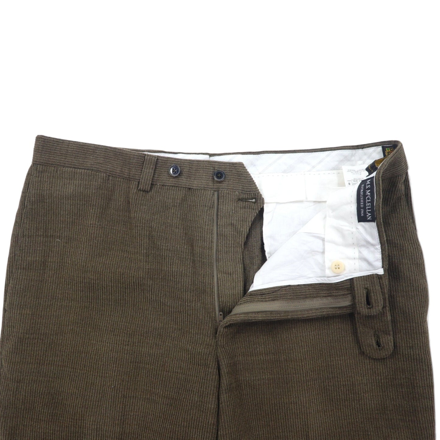 Loro Piana ZELANDER × M.S.McCLELLAN コーデュロイパンツ 36 ブラウン ウール