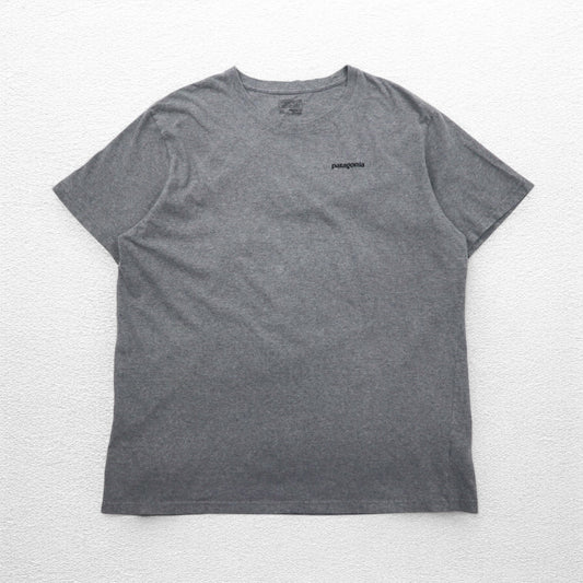patagonia P-6 ロゴ コットン Tシャツ P-6 Logo Cotton T-Shirt 2XL グレー バックプリント 38906
