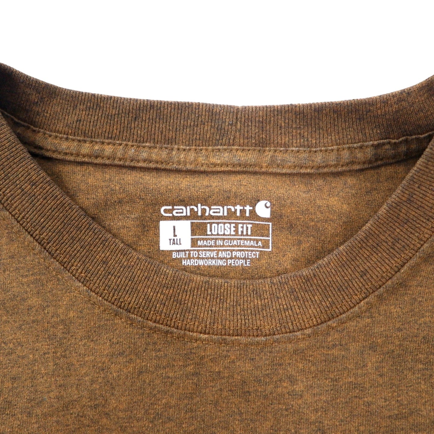 carhartt ルーズフィット Tシャツ ポケTL ブラウン コットン LOOSE FIT