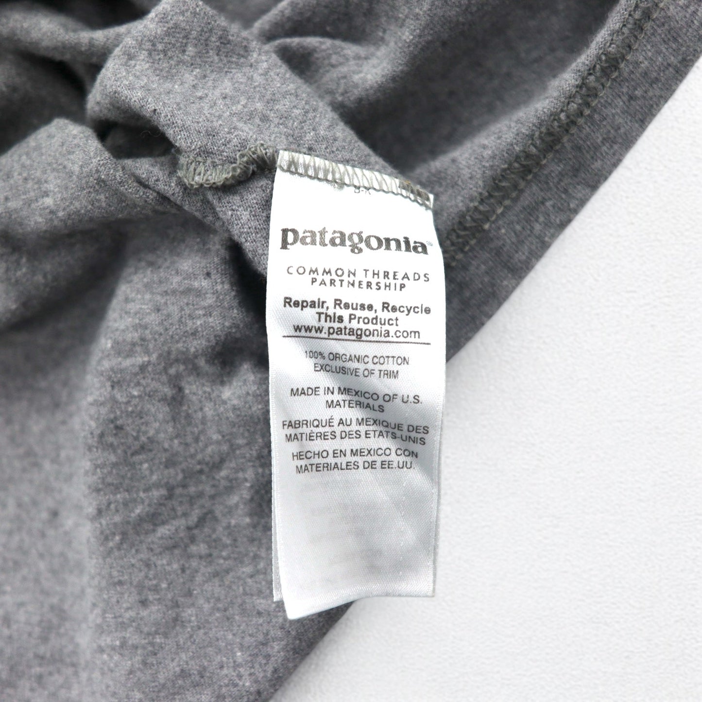 patagonia P-6 ロゴ コットン Tシャツ P-6 Logo Cotton T-Shirt 2XL グレー バックプリント 38906