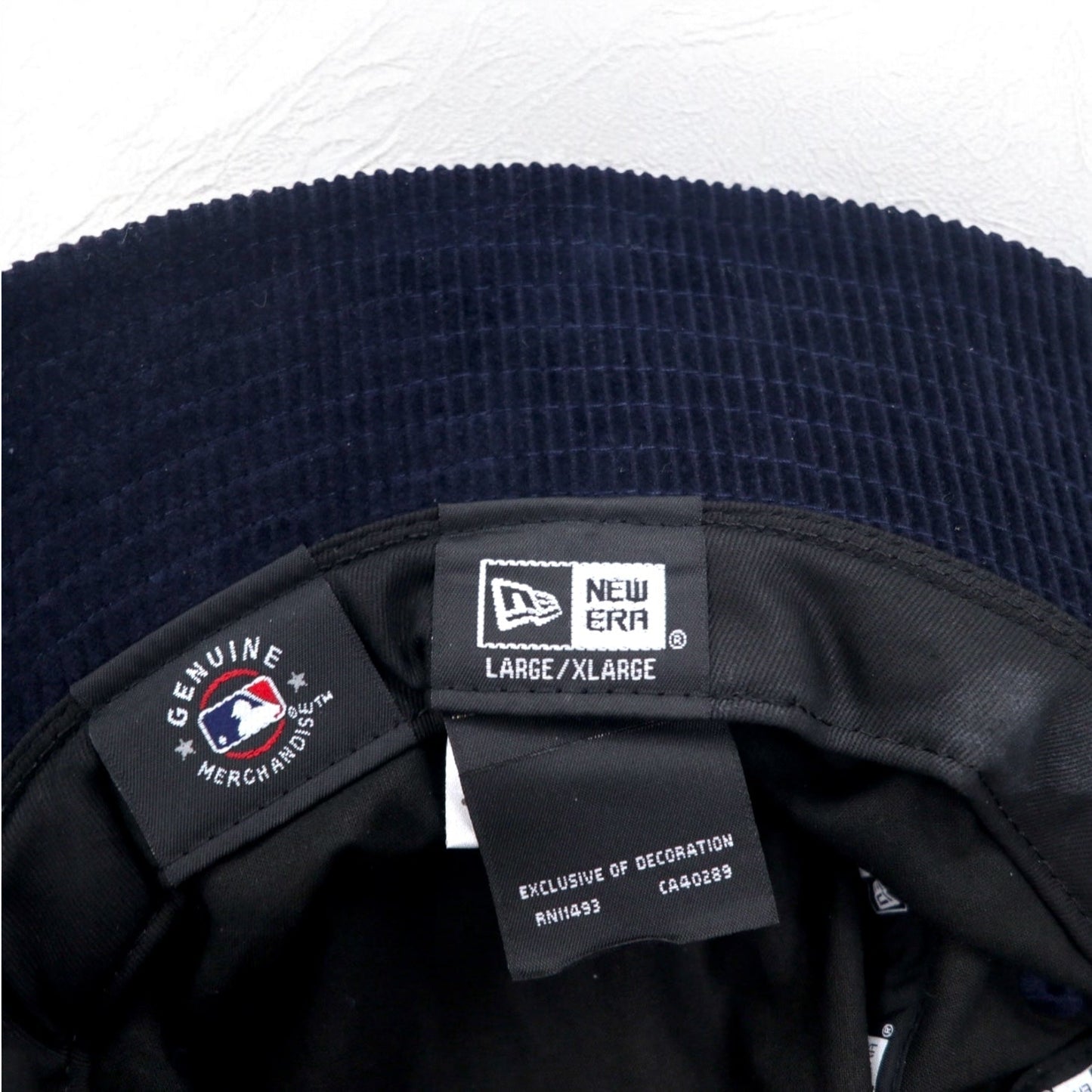 NEW ERA コーデュロイ バケットハット L/XL ネイビー 太畝 MLB ニューヨーク ヤンキース NEWYORK YANKEES