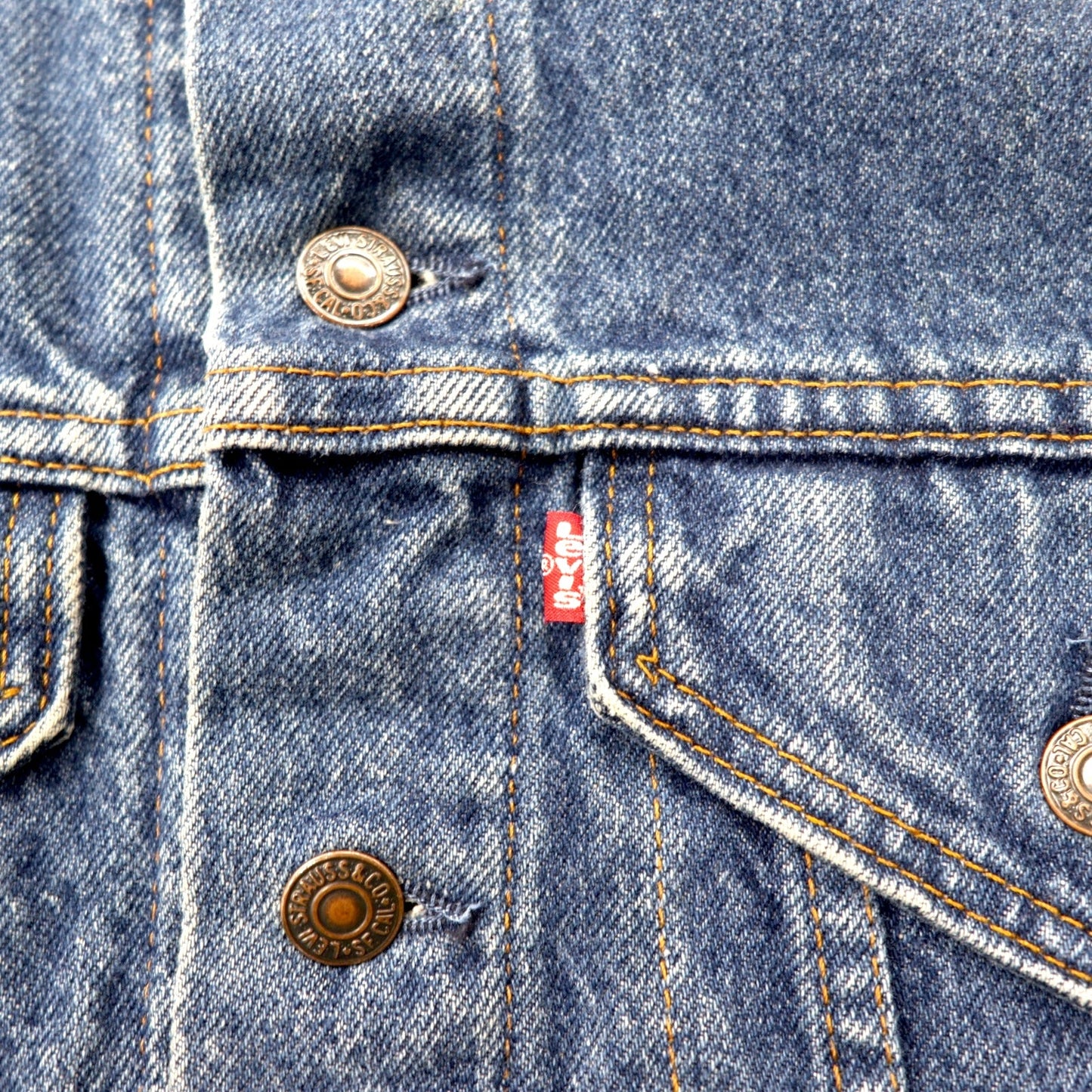 Levi's USA製 80年代 デニムジャケット Gジャン XL ブルー コットン ボタン裏527 ブランケット ネルライナー 57529 0408