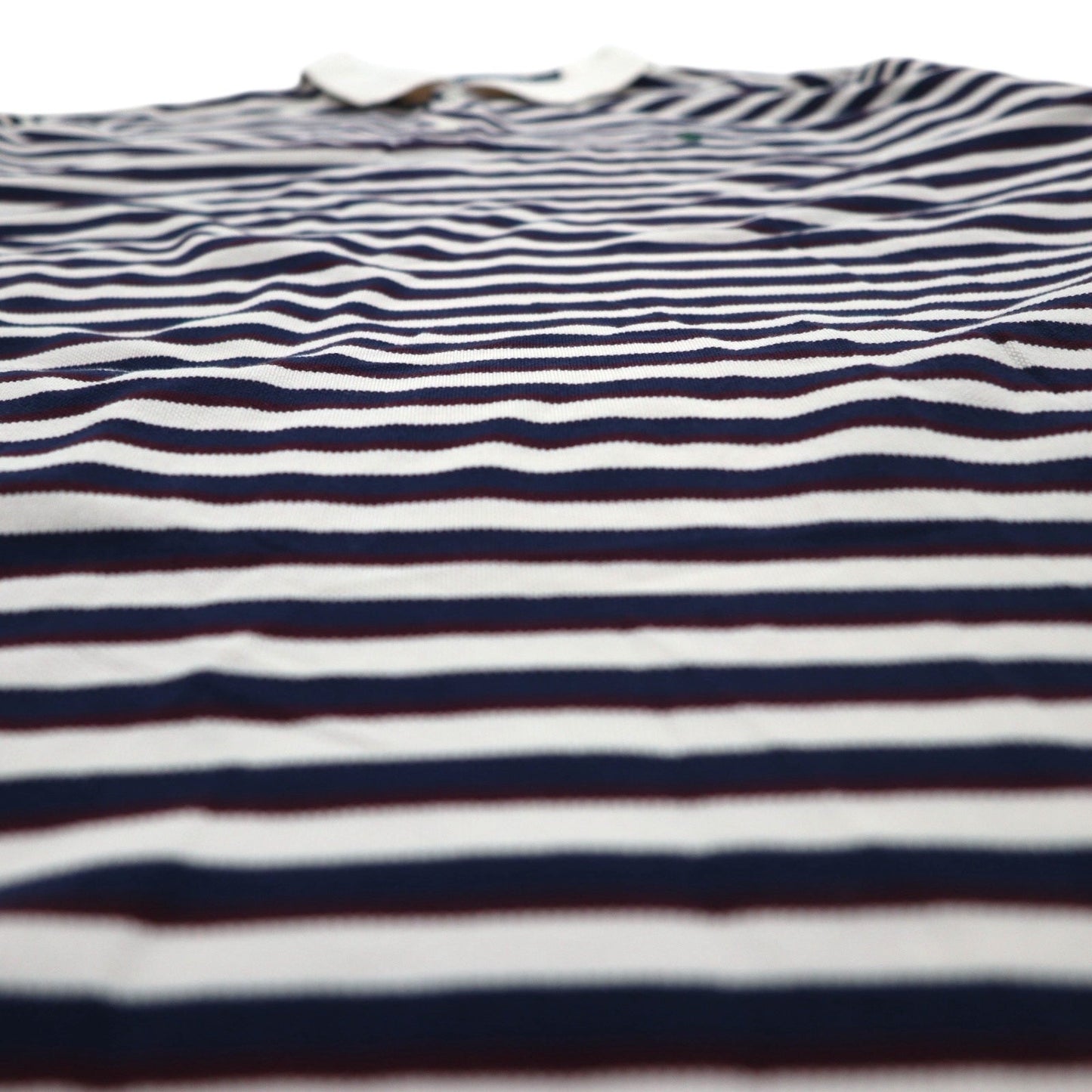 Polo by Ralph Lauren 90年代 ピマコットン ボーダー ポロシャツ XL ホワイト ネイビー スモールポニー刺繍