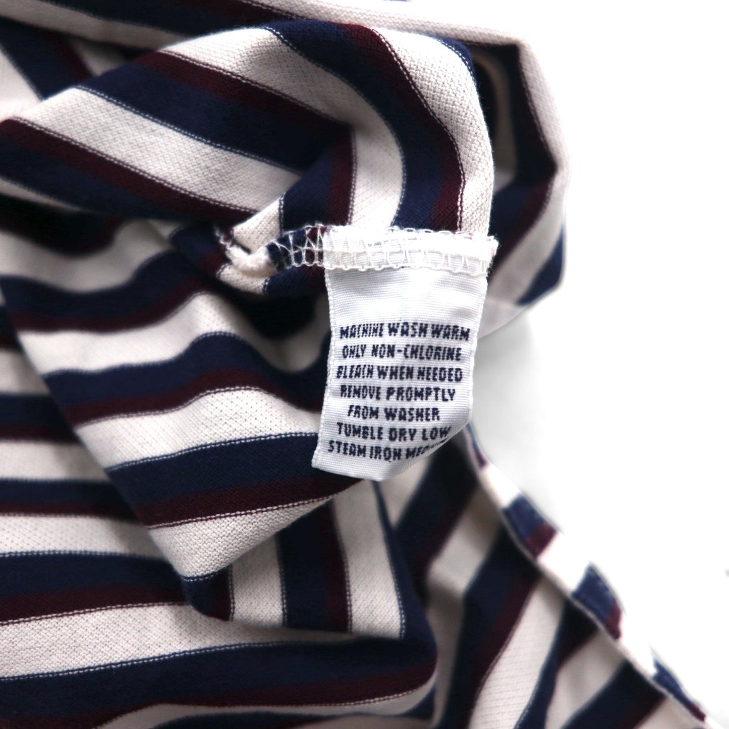 Polo by Ralph Lauren 90年代 ピマコットン ボーダー ポロシャツ XL ホワイト ネイビー スモールポニー刺繍