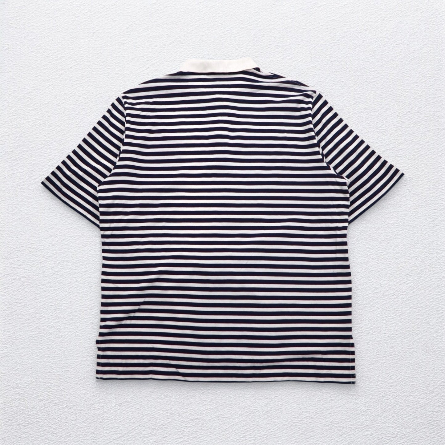 Polo by Ralph Lauren 90年代 ピマコットン ボーダー ポロシャツ XL ホワイト ネイビー スモールポニー刺繍