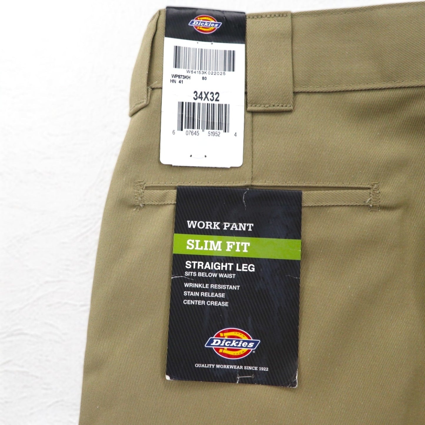 Dickies ワーク チノパンツ L ベージュ Slim Straight WP873KH ホンジュラス戦 未使用品