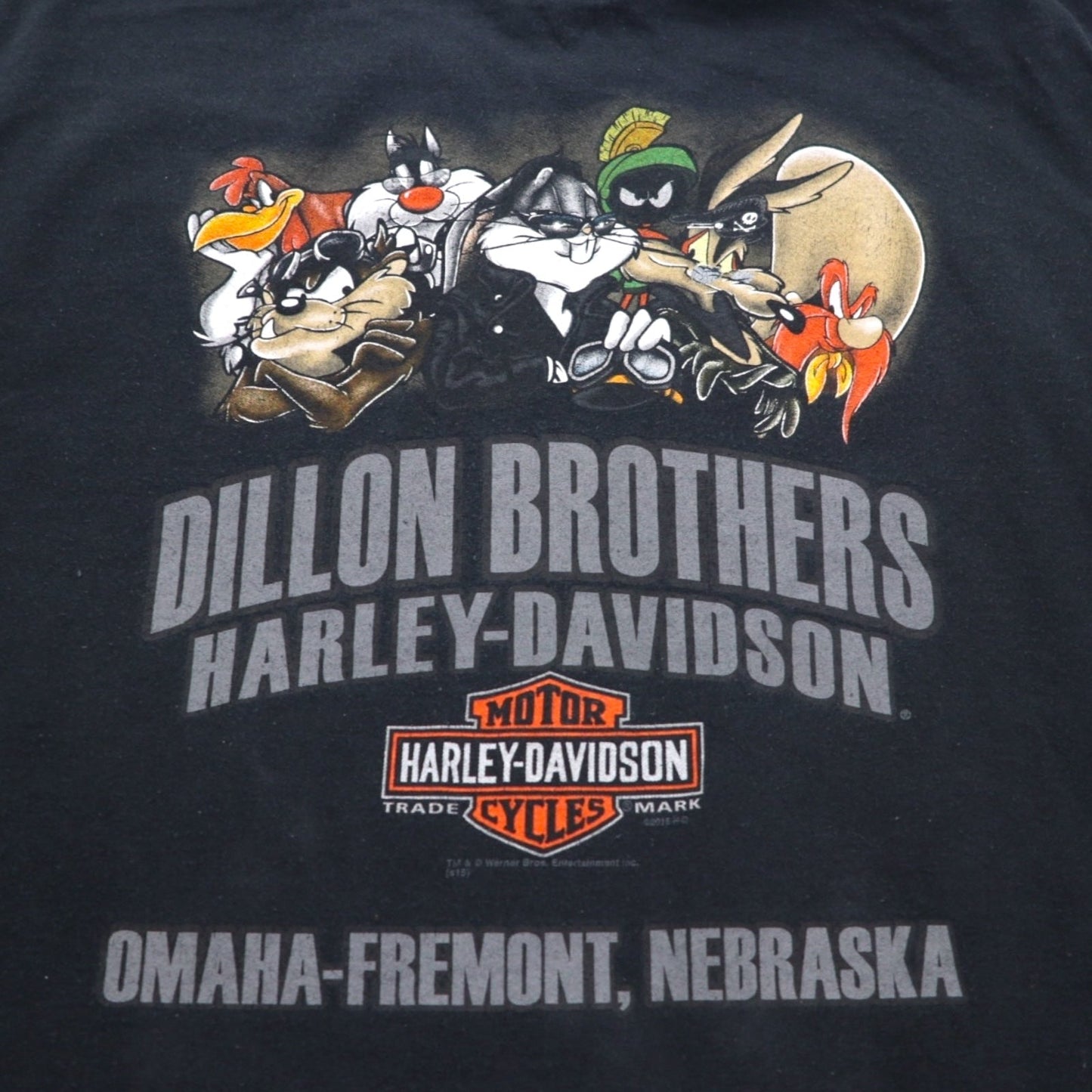 HARLEY DAVIDSON × Warner Bros. ルーニーチューンズ LOONEY TUNES Tシャツ 2XL ブラック キャラクタープリント ダズマニアンデビル DILLON BROTHERS ホンジュラス製