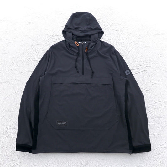adidas アディクロス ハーフジップ プルオーバー アノラックパーカー L グレー ストレッチ HG1129