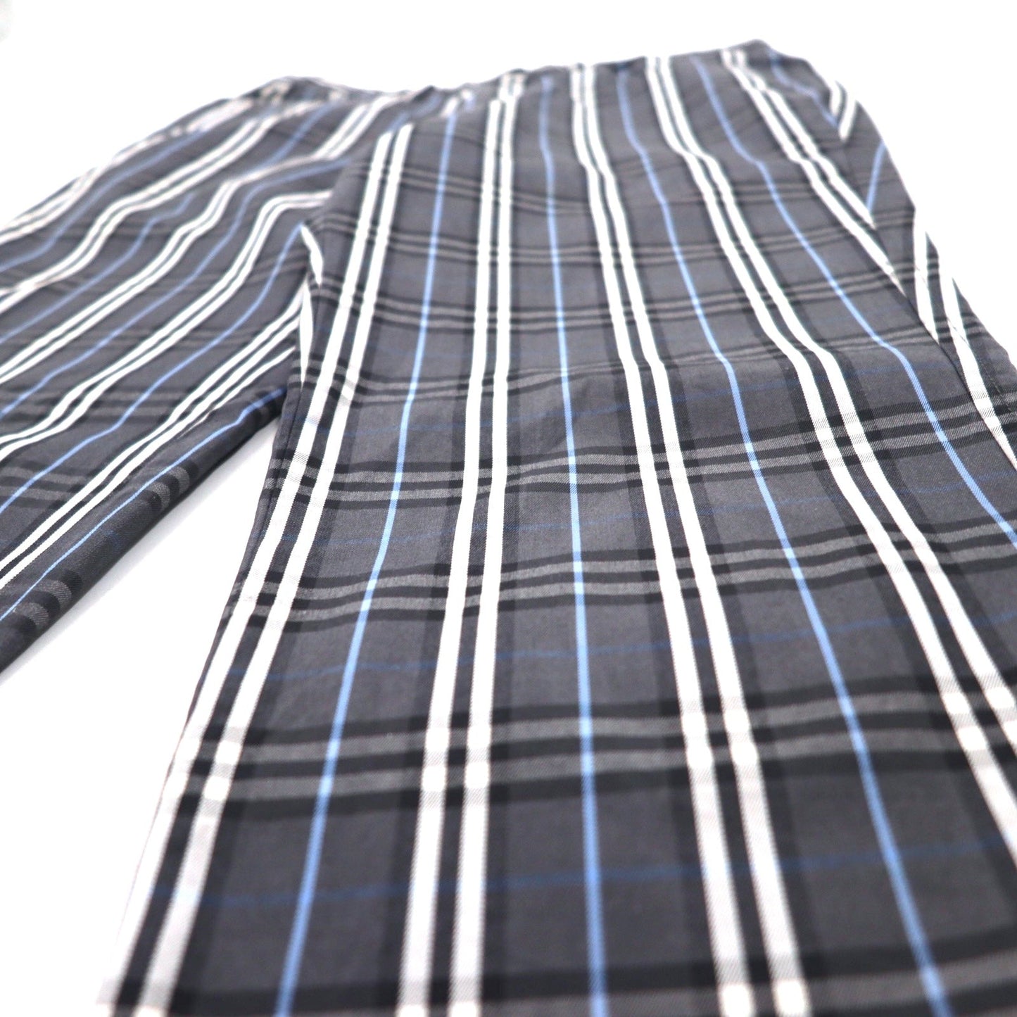 BURBERRY BLACK LABEL ノバチェック ストレートパンツ 73 グレー コットン BMS40-906-07