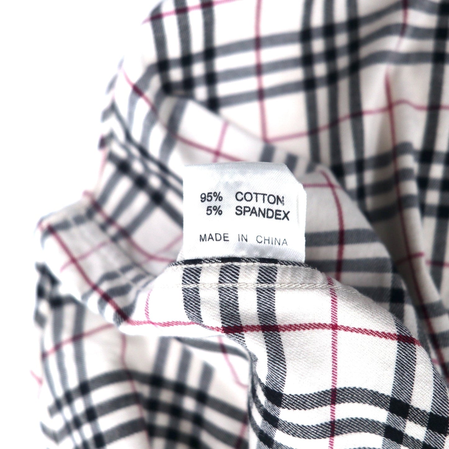 BURBERRY ノバチェック ボタンダウンシャツ M ホワイト コットン ストレッチ ワンポイントロゴ刺繍