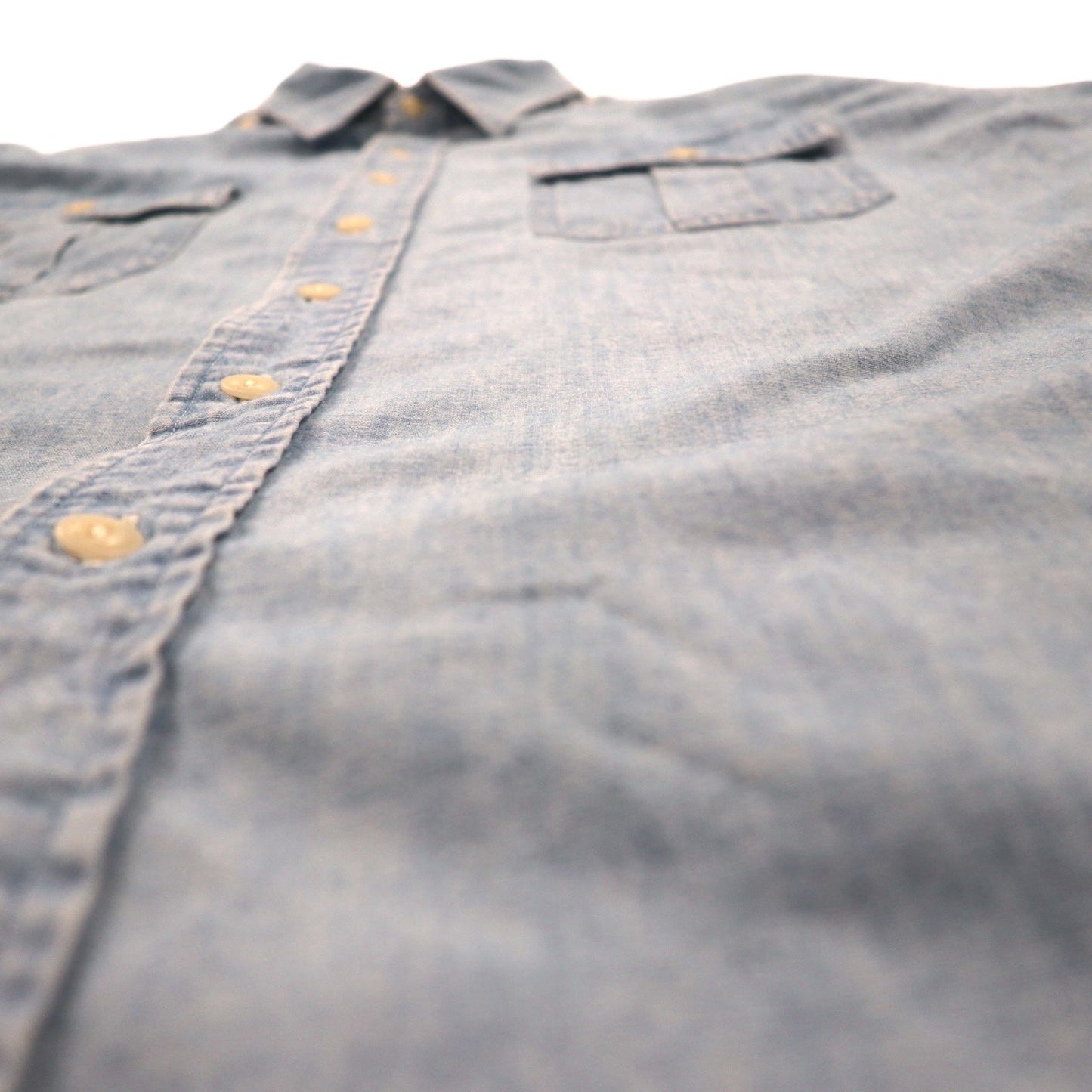 Polo by Ralph Lauren 90年代 半袖 デニムシャツ XL ブルー コットン 胸ポケット