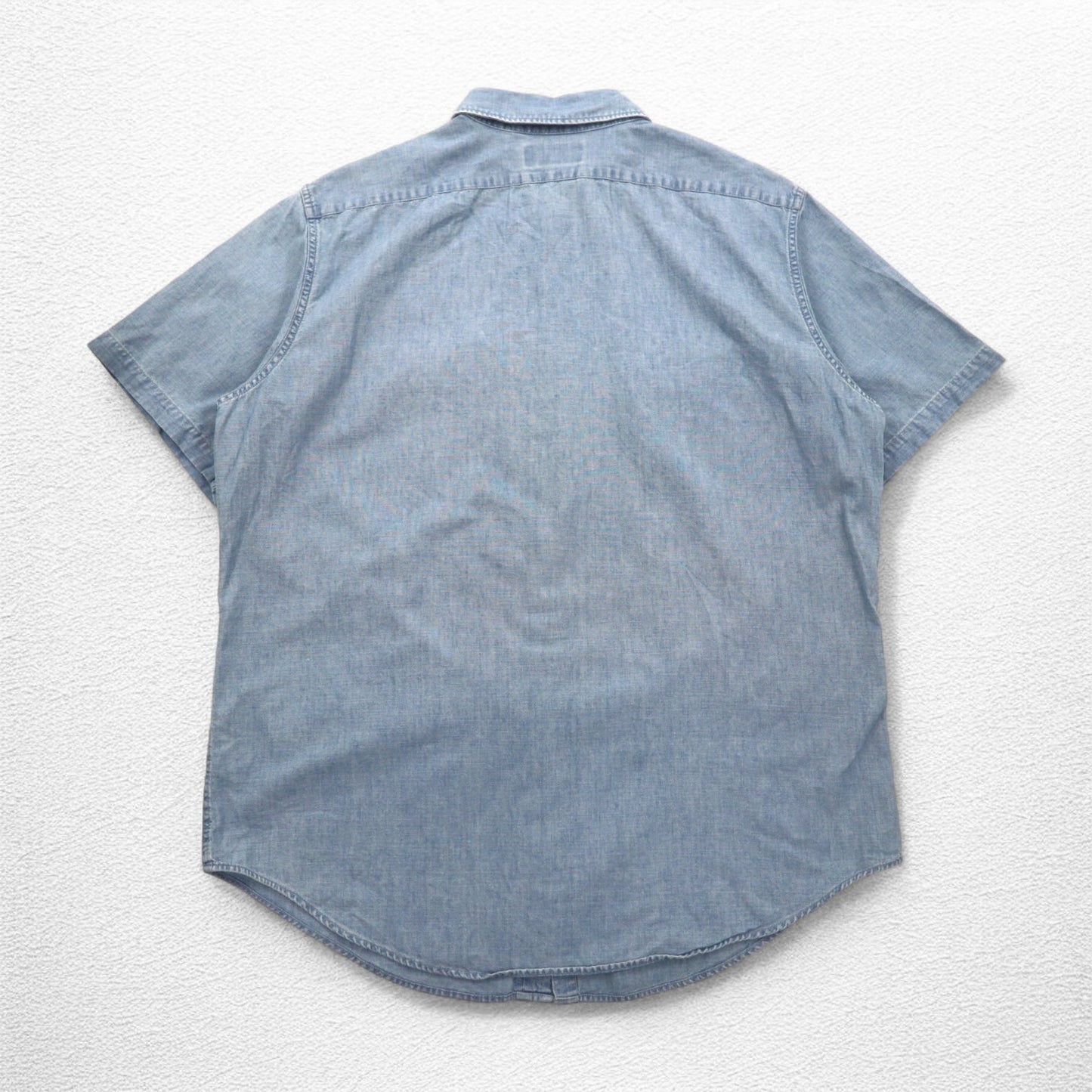 Polo by Ralph Lauren 90年代 半袖 デニムシャツ XL ブルー コットン 胸ポケット