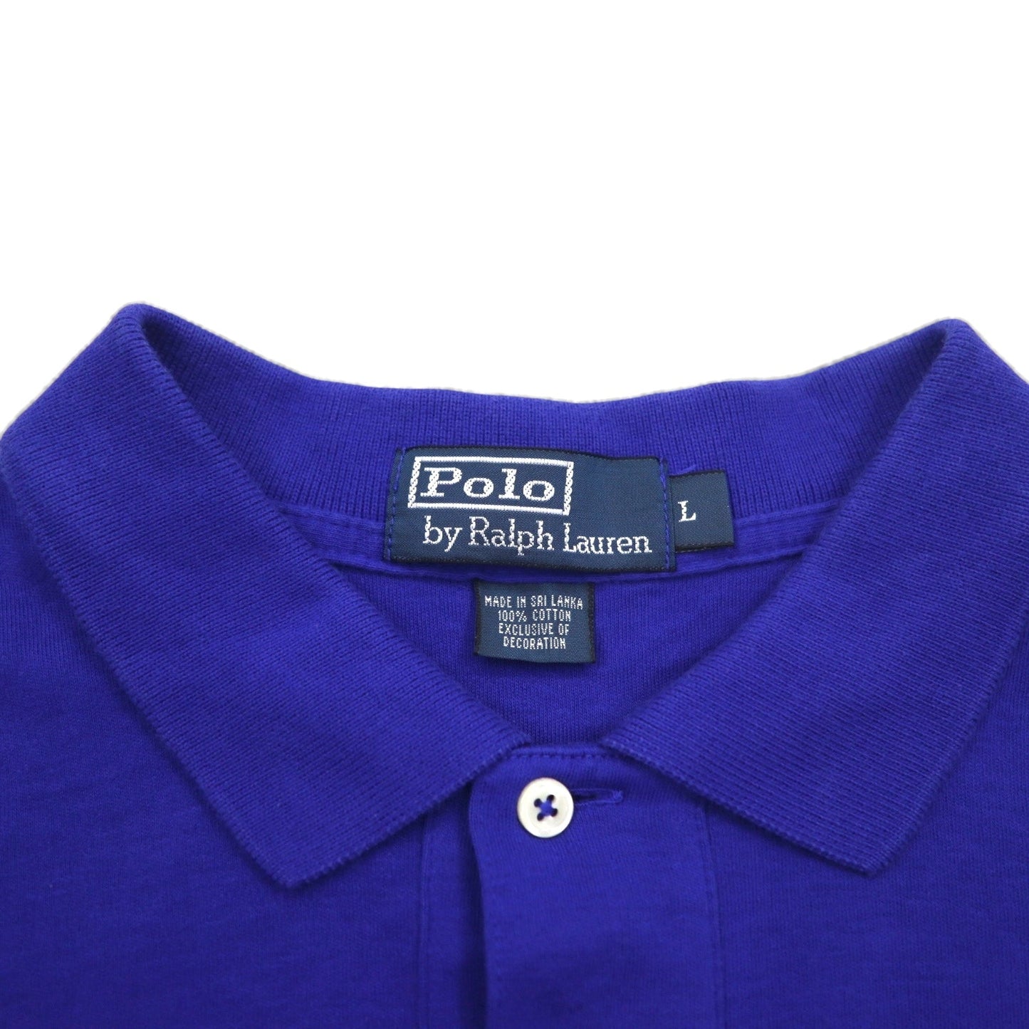 Polo by Ralph Lauren 90年代 ポロシャツ L ブルー コットン スモールポニー刺繍