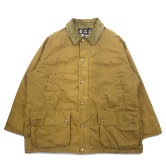 Barbour ブルガリア製 SOFT COTTON BEAUFORT JKT ビューフォートジャケット XXL ブラウン コットン 襟コーデュロイ 裏地チェック 3ワラント ノンオイル