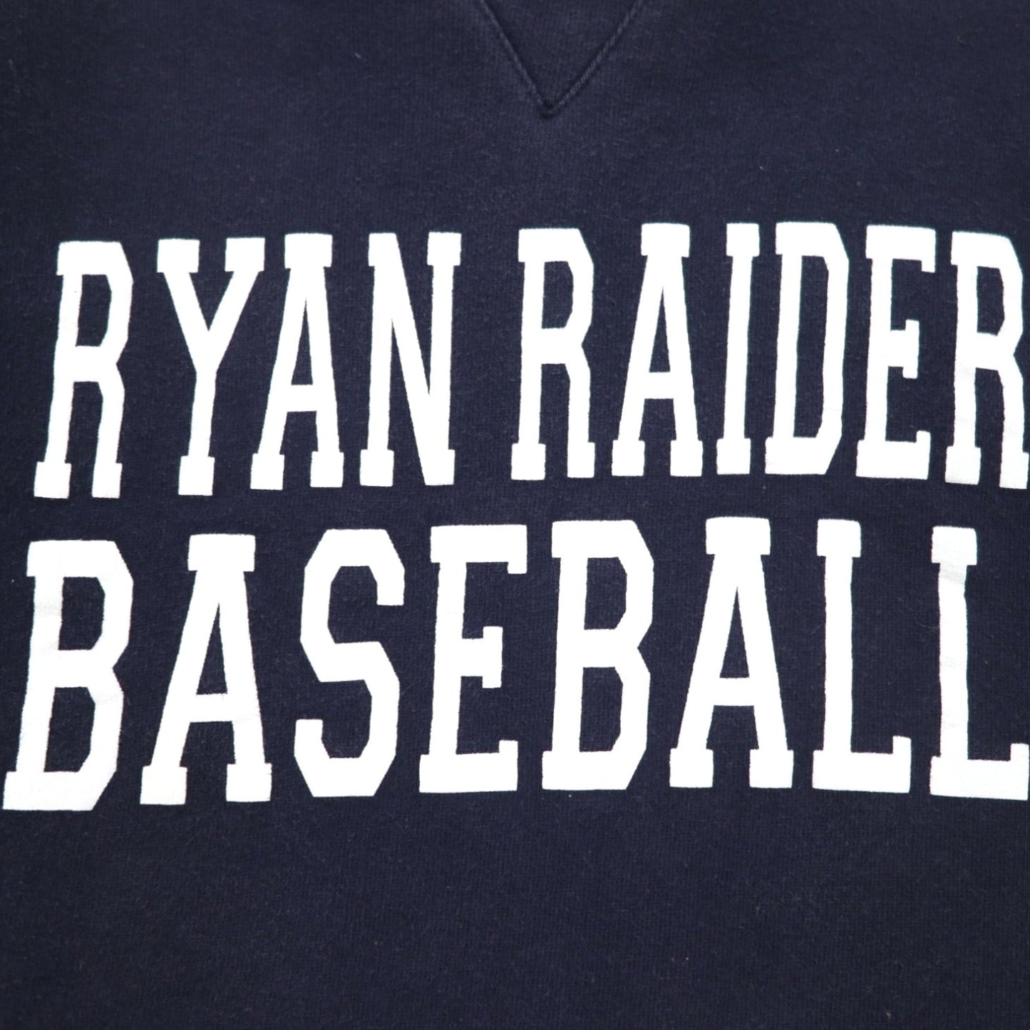 RUSSELLE ATHLETIC 90年代 TEAM ISSUE カレッジ スウェット L ネイビー 前V RYAN RAIDER BASEBALL 2段プリント メキシコ戦