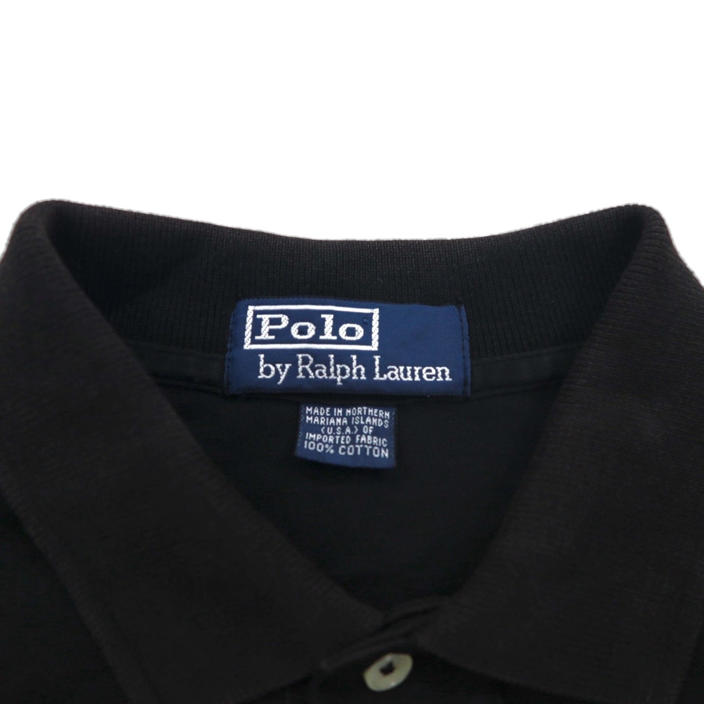 Polo by Ralph Lauren 90年代 ポロシャツ M ブラック コットン スモールポニー刺繍