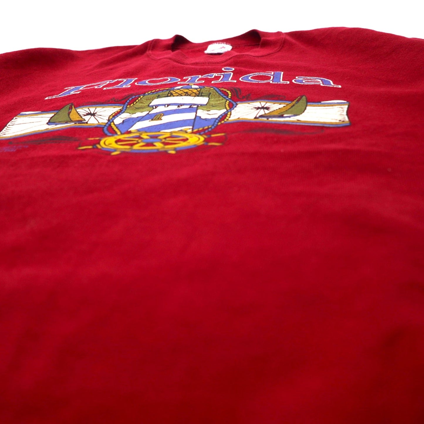 JERZEES USA製 90年代 プリント スウェット XL レッド コットン Florida
