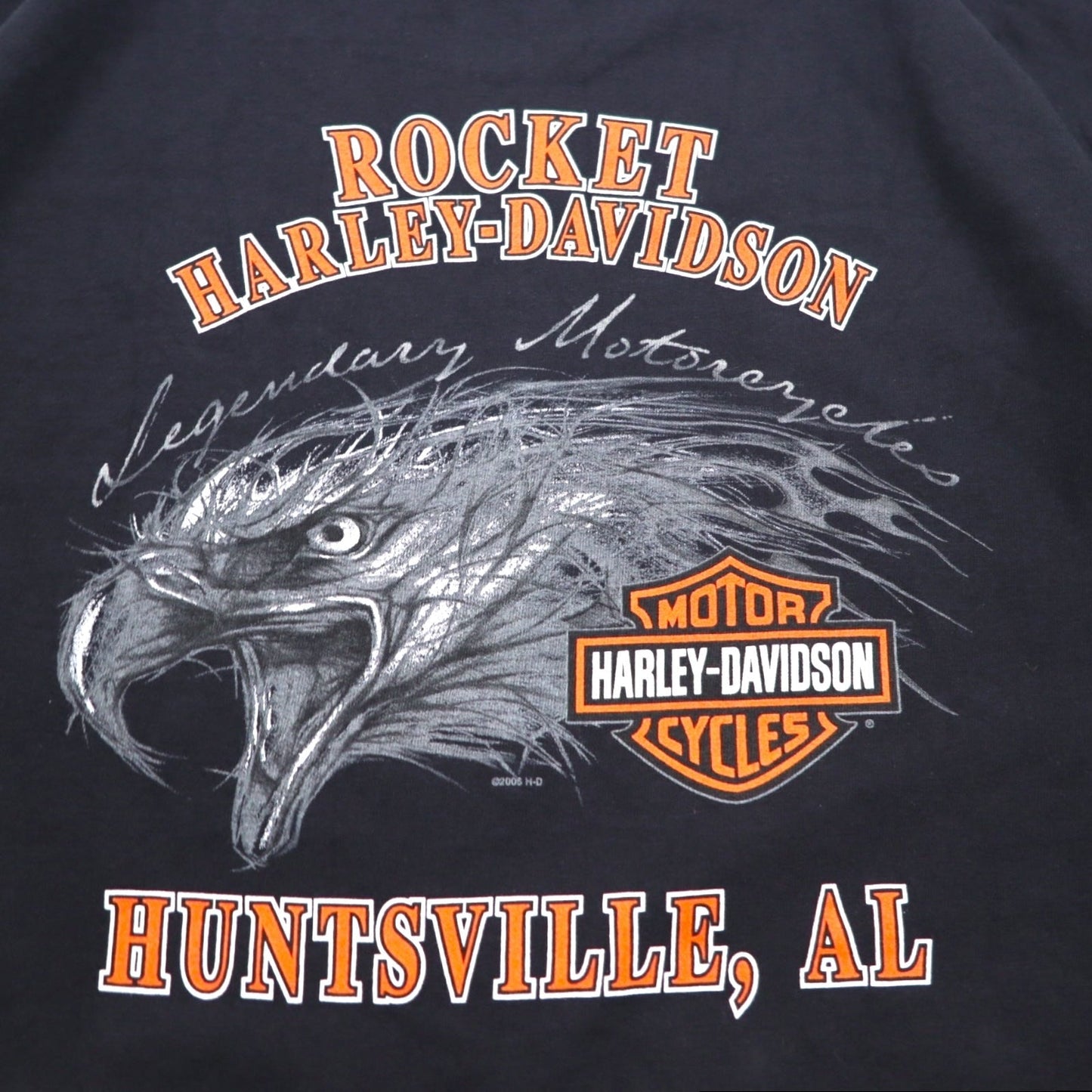 HARLEY DAVIDSON USA製 両面プリント Tシャツ XL ブラック HUNTSVILLE 未使用品