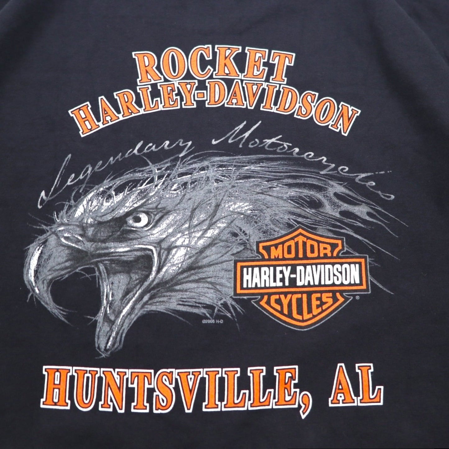 HARLEY DAVIDSON USA製 両面プリント Tシャツ XL ブラック HUNTSVILLE 未使用品