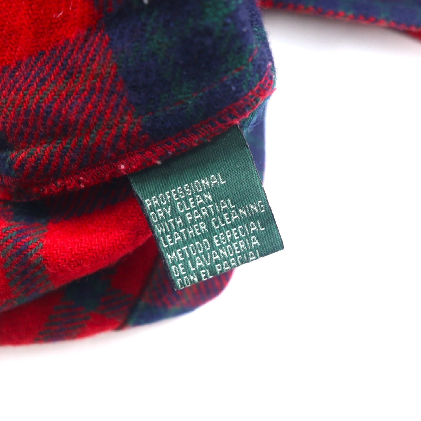 LAUREN RALPH LAUREN 90年代 フルジップ フランネルシャツ ジャケット M レッド ラムウール タータンチェック