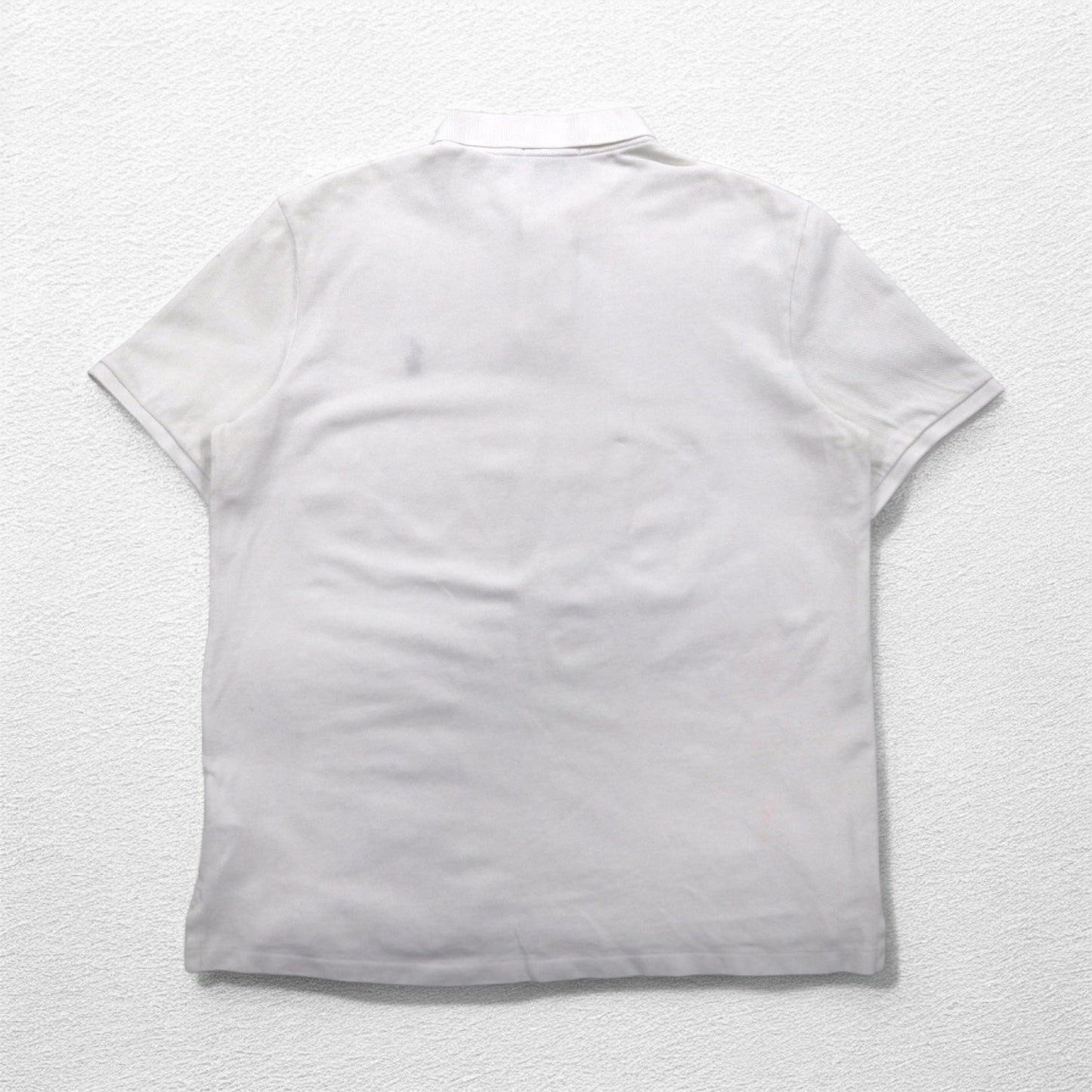 POLO RALPH LAUREN クラシックフィット CLASSIC FIT ポロシャツ M ホワイト 鹿の子 スモールポニー刺繍