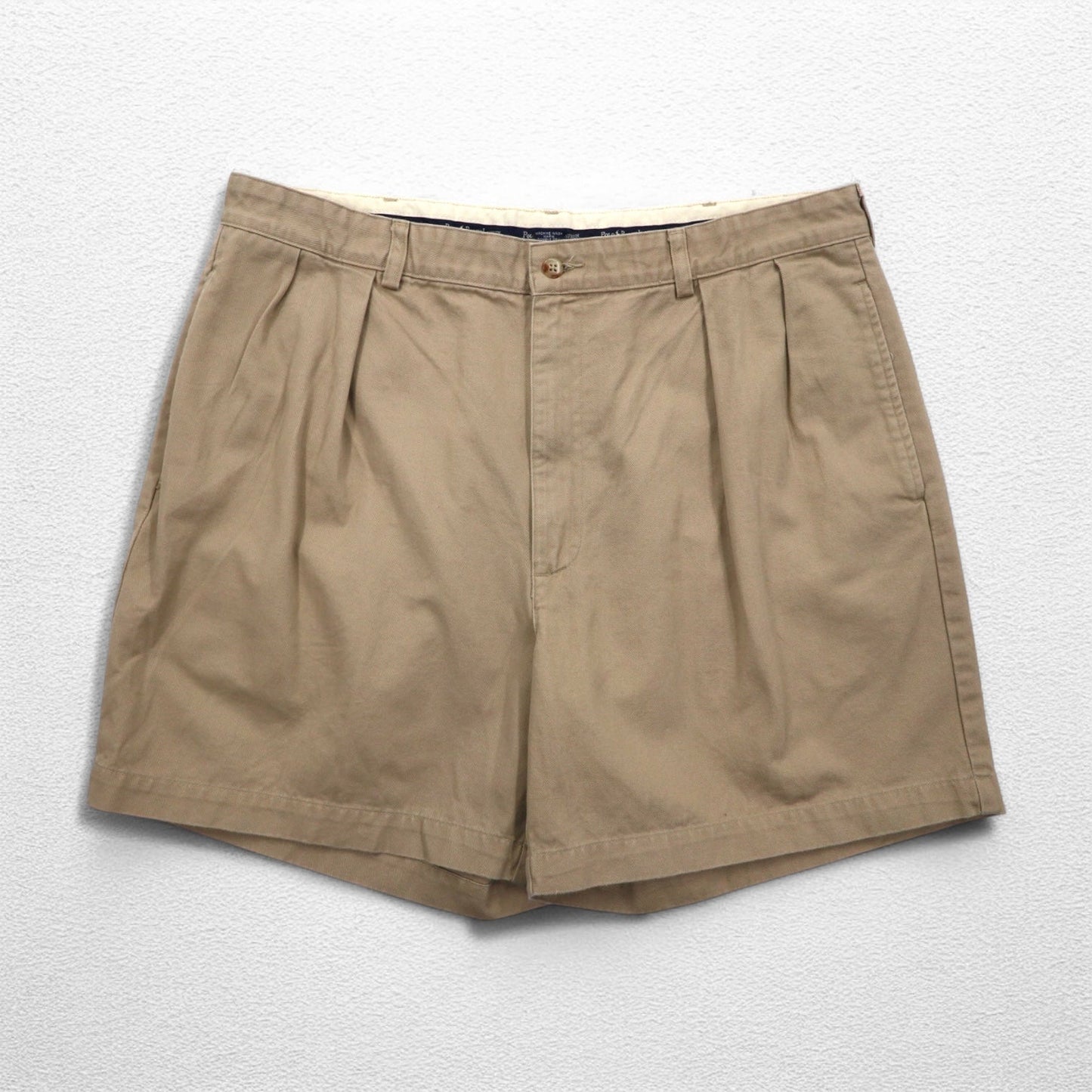 POLO RALPH LAUREN 90年代 ポロチノ 2タック ショートパンツ XL ベージュ メキシコ製