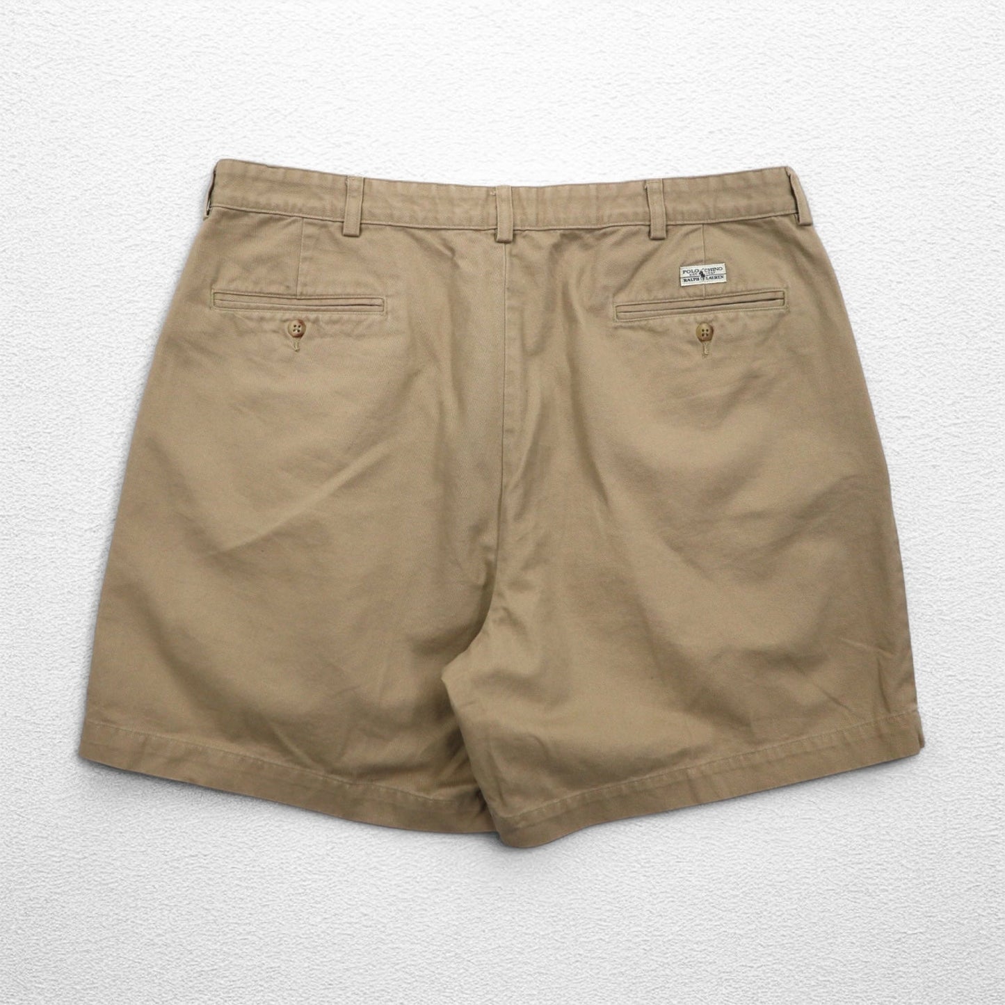 POLO RALPH LAUREN 90年代 ポロチノ 2タック ショートパンツ XL ベージュ メキシコ製