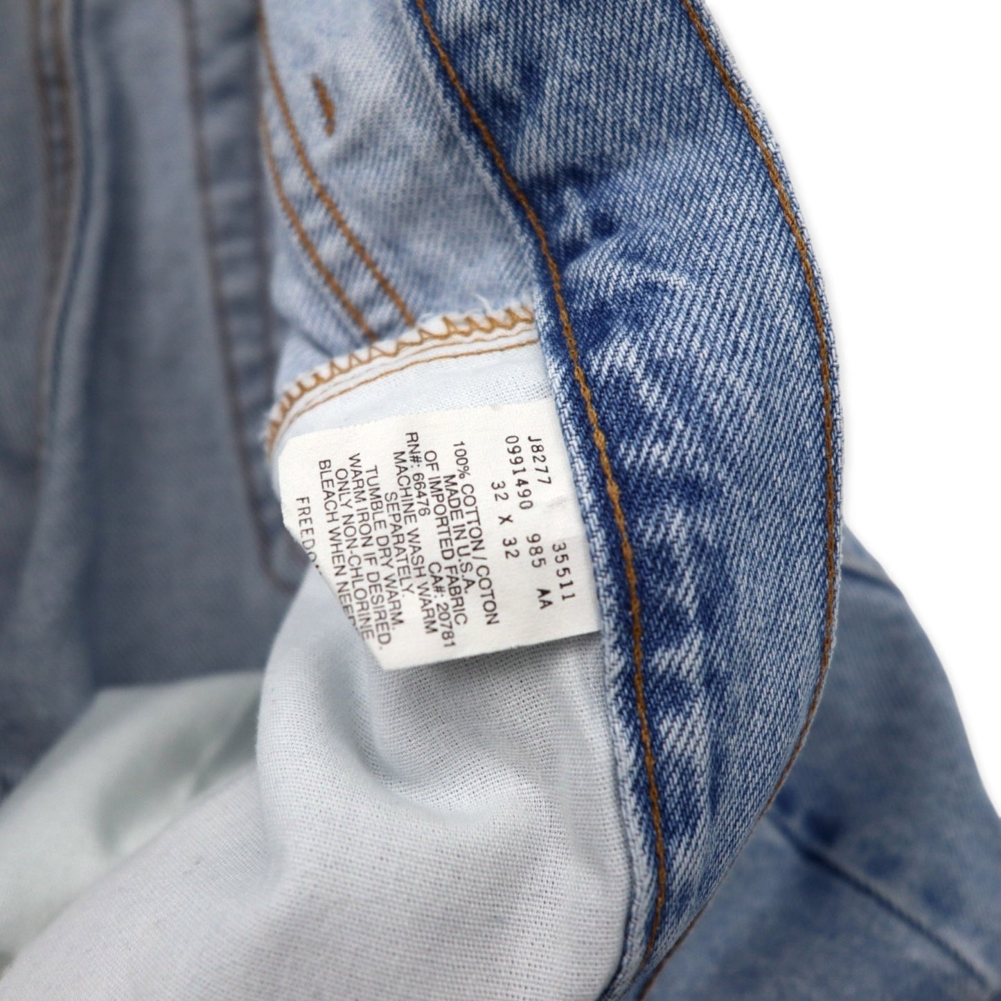 TOMMY JEANS USA製 90年代 バギー テーパード デニムパンツ 32 ブルー アイスウォッシュ コットン