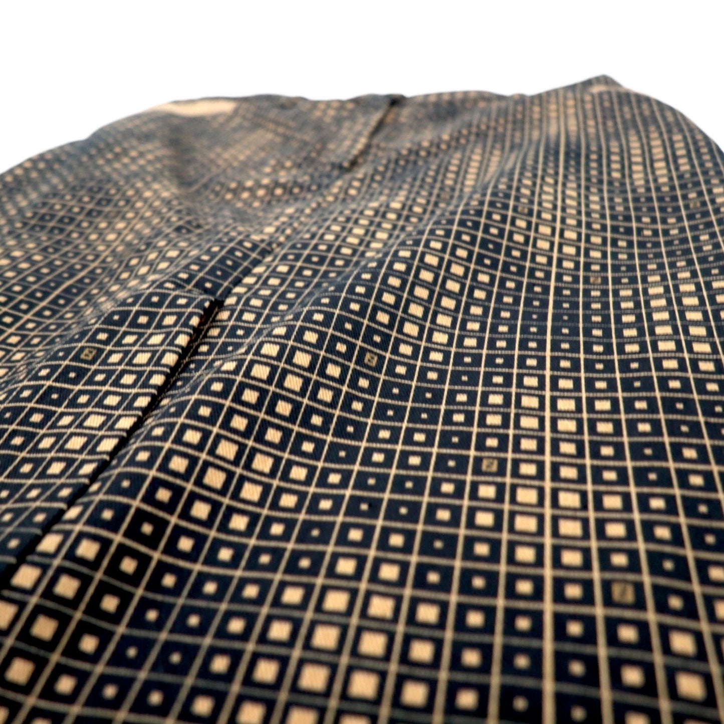 FENDI イタリア製 ズッカ モノグラム スカート L ブラック コットン 総柄 幾何学