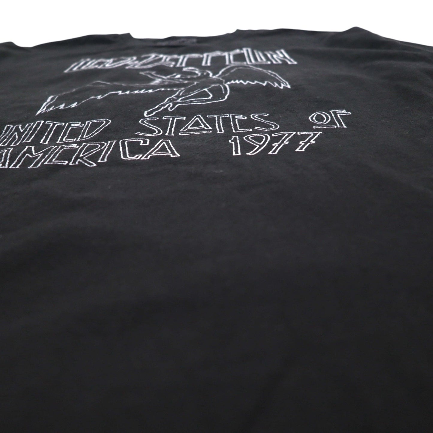 LED ZEPPELIN レッドツェッペリン ロック バンド Tシャツ XL ブラック コットン UNITED STATES OF AMERICA 1977