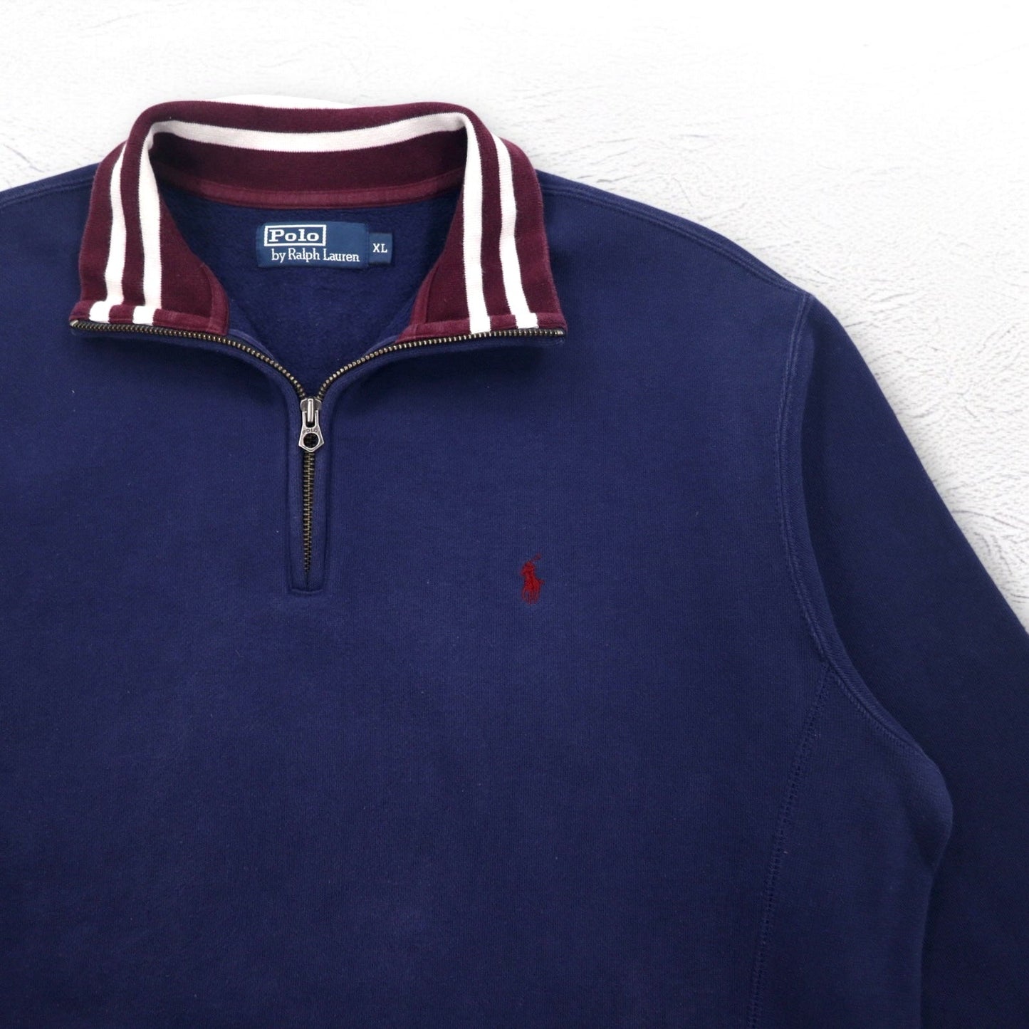 Polo by Ralph Lauren ハーフジップ リバースウィーブ スウェット XL ネイビー リブライン