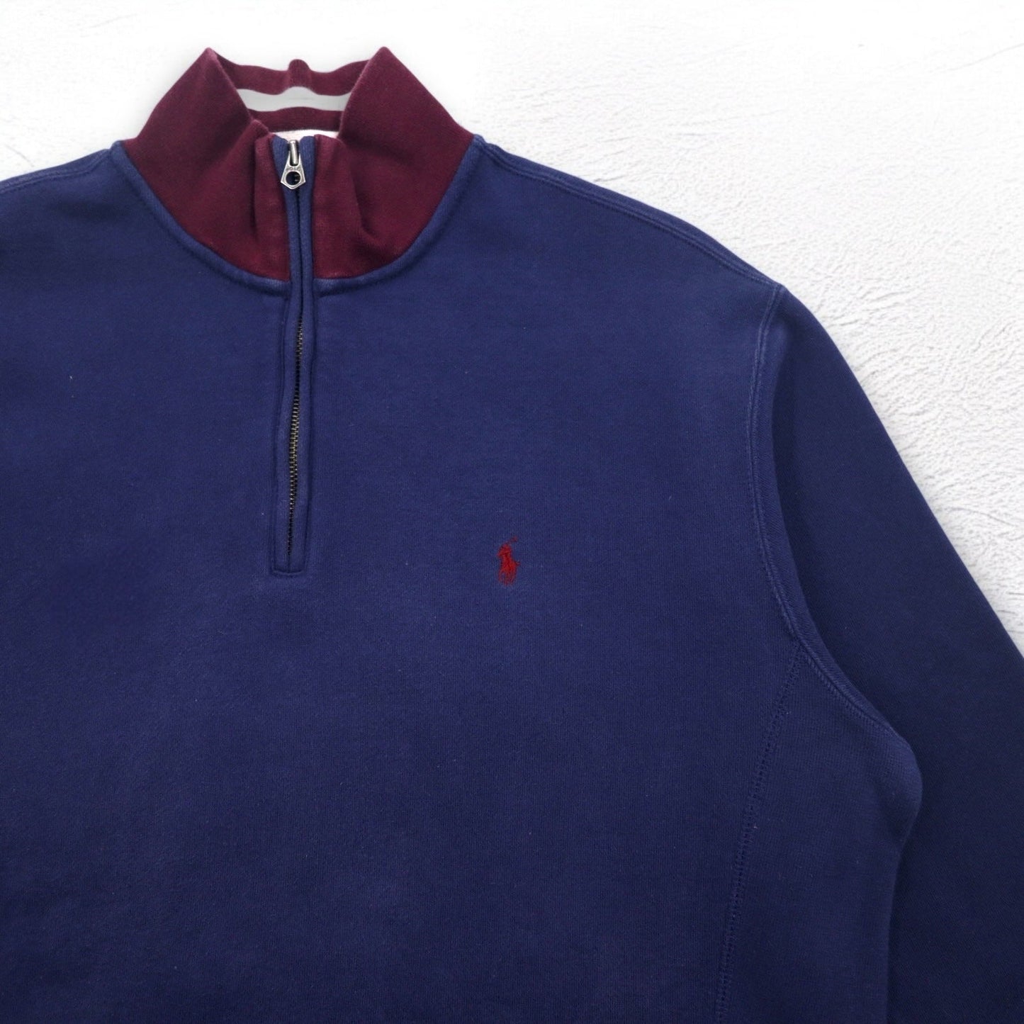 Polo by Ralph Lauren ハーフジップ リバースウィーブ スウェット XL ネイビー リブライン