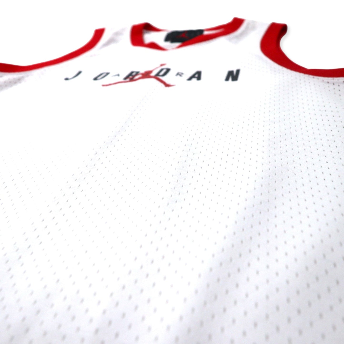 JORDAN BRAND ( NIKE ) ゲームシャツ タンクトップ S ホワイト ポリエステル メッシュ ジャンプマン ロゴプリント AS M J JM SPRT DNA TANK CJ6152-100