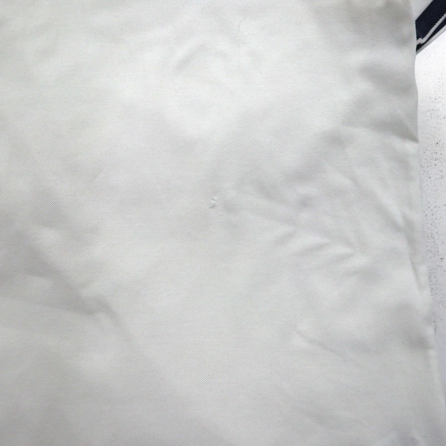 POLO RALPH LAUREN リブライン ポロシャツ XL ホワイト コットン 鹿の子 スモールポニー刺繍