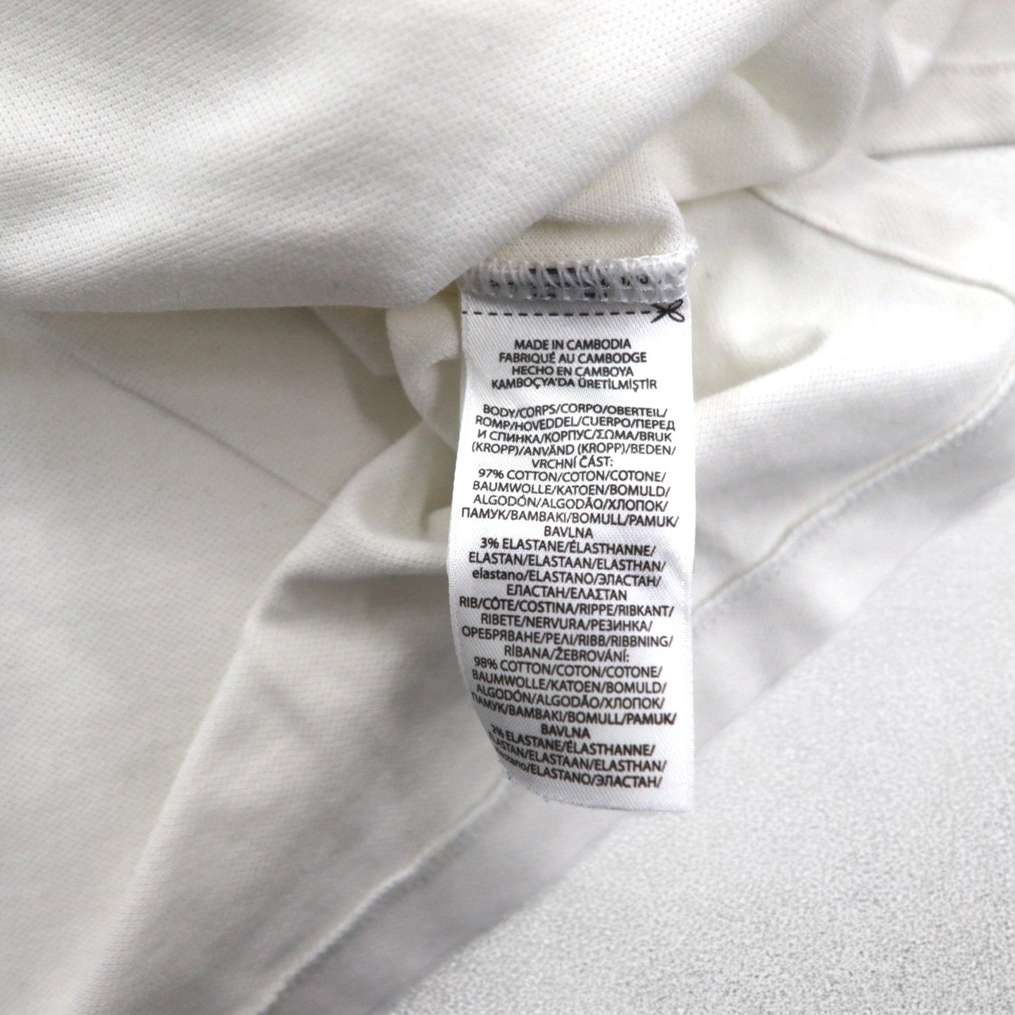 POLO RALPH LAUREN リブライン ポロシャツ XL ホワイト コットン 鹿の子 スモールポニー刺繍