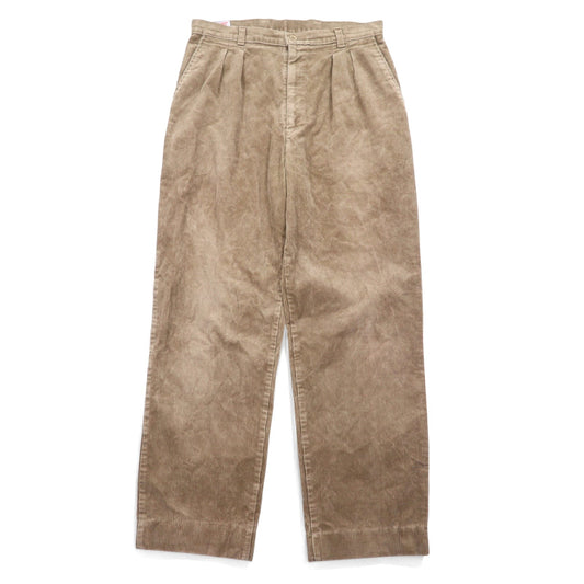 LEVI'S イギリス製 90年代 ユーロ タック ワイド コーデュロイパンツ 33 ベージュ コットン PANT FAMILY 299 3484 4584